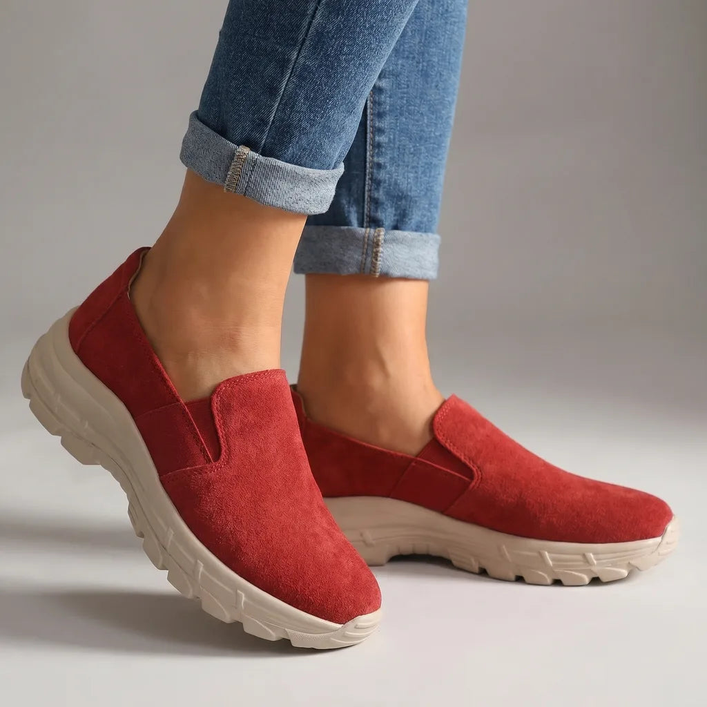 Janice Platform Sneakers - Color:Red;Size:35