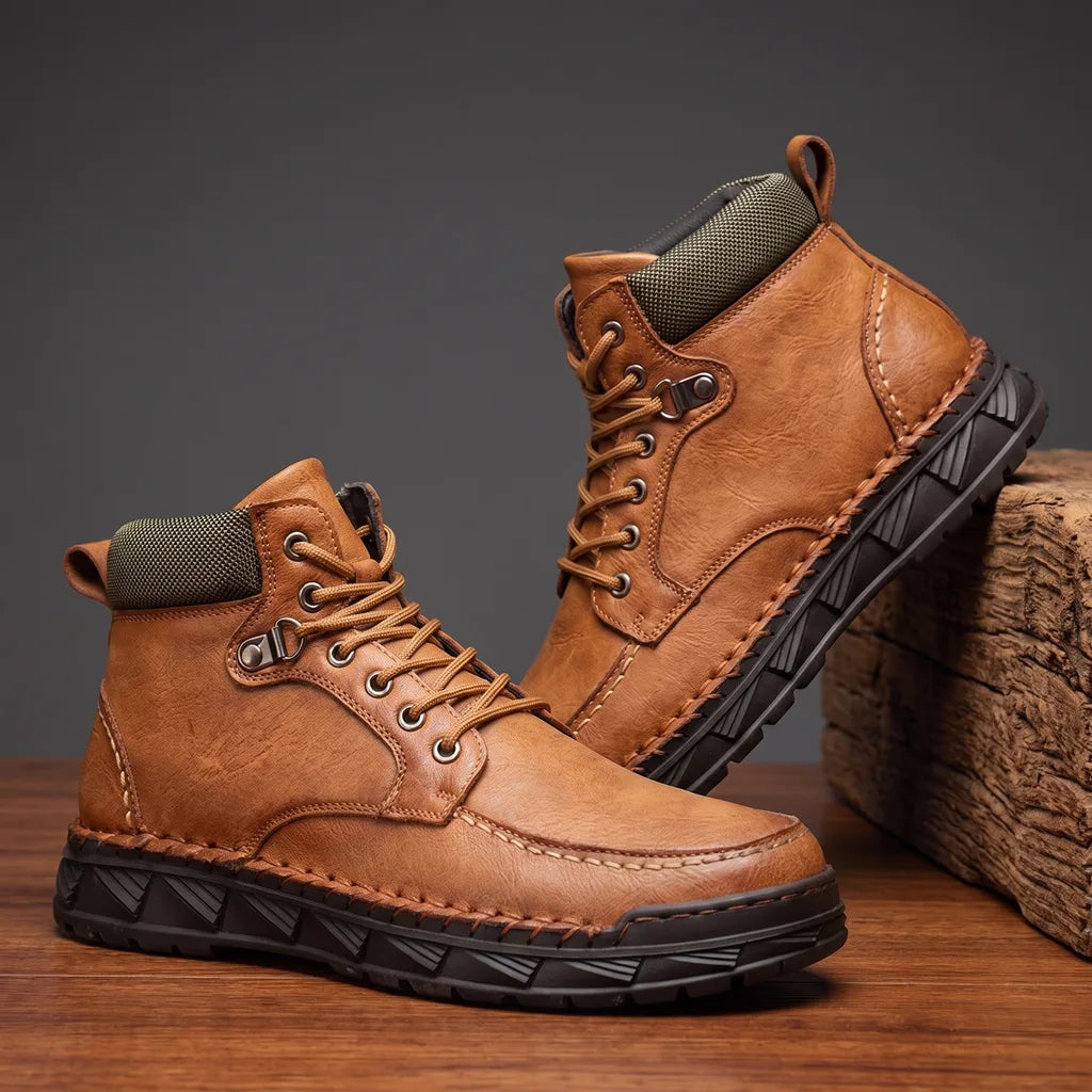 Johnson Road Martin Boots - Color:Brown;Size:38