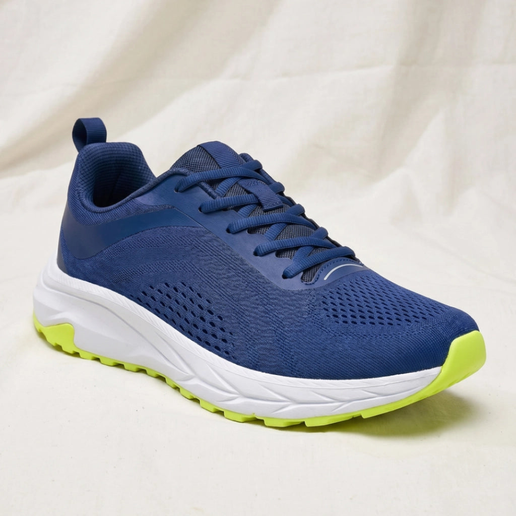 Juniper Wide Fit Mesh Sneakers - Color:Blue;Size:38