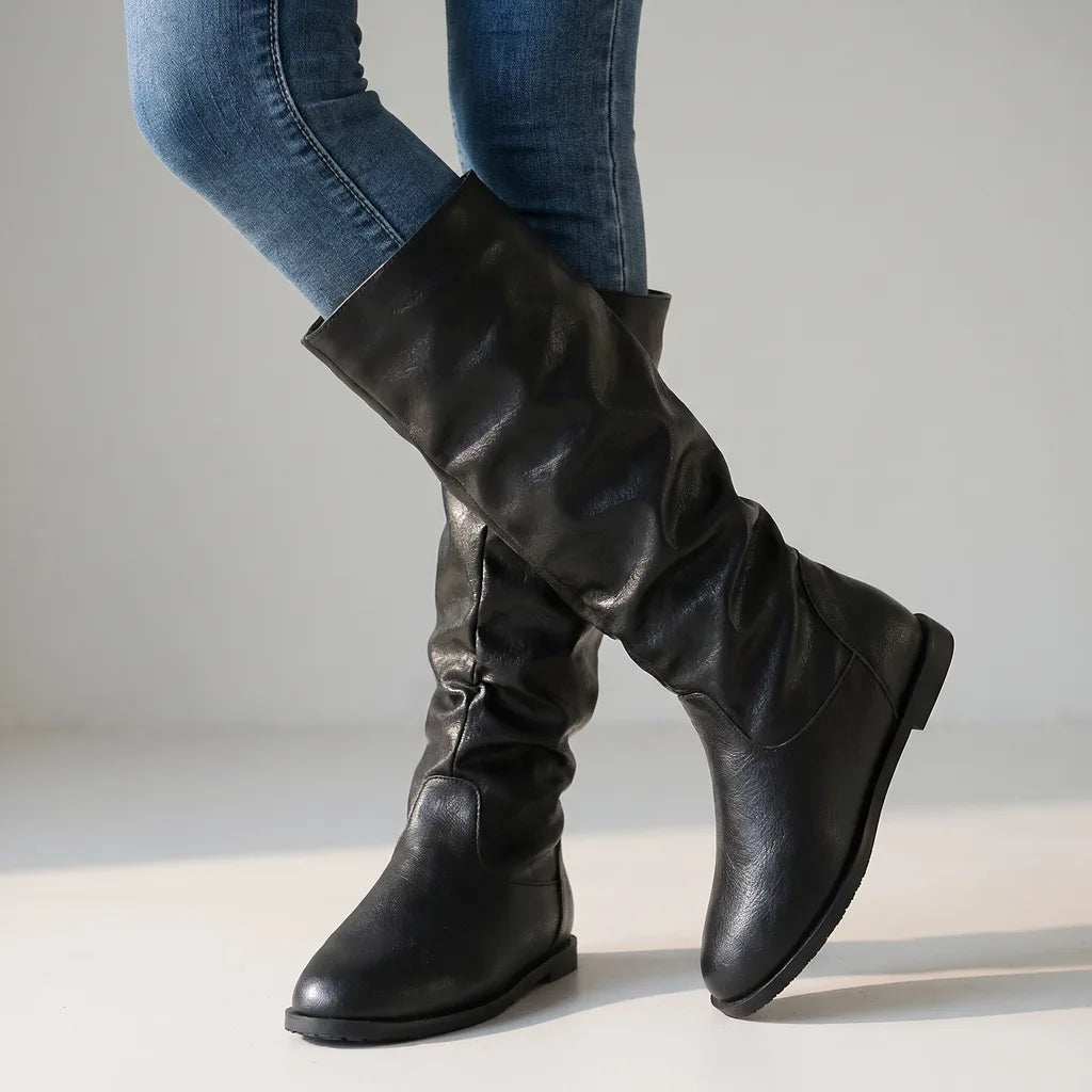 Katherine | Women's Orthopaedic Knee High Boots - Color:Black;Size:35