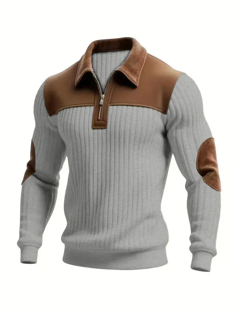 Kellogg | Men's Quarter Zip Pullover  - Color:Grey;Size:XS