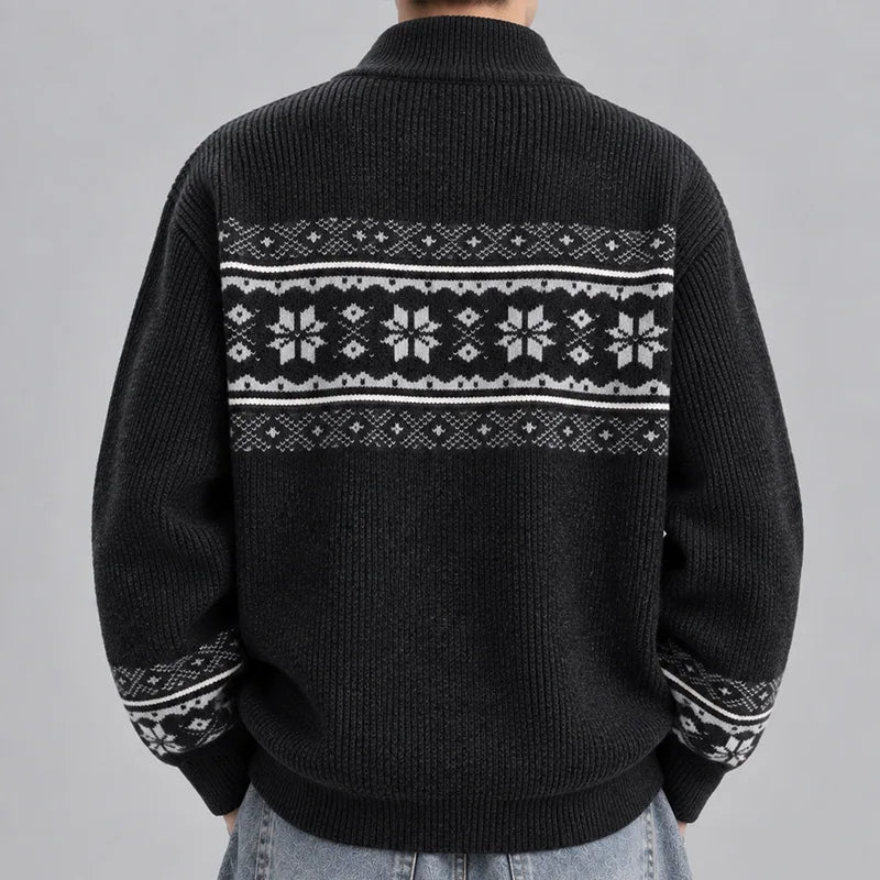 Men's Kevin | Men's Fair Isle Knitted Cardigan