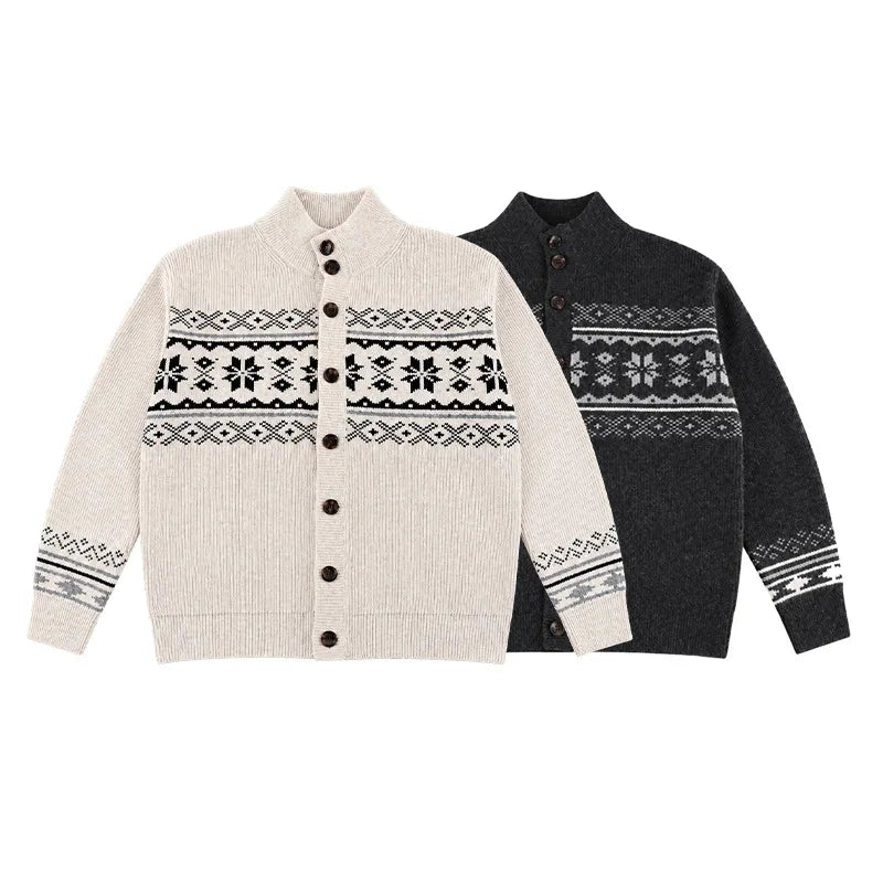 Men's Kevin | Men's Fair Isle Knitted Cardigan