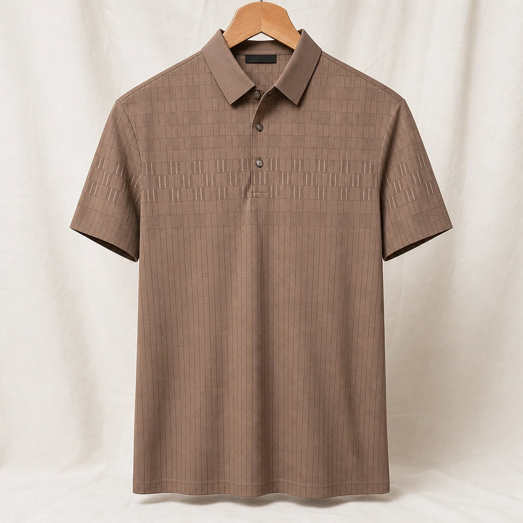 Cranston Seamless Knit Polo - Color:Khaki;Size:48/M