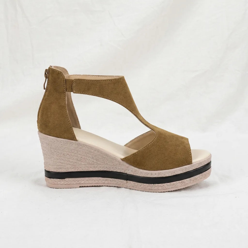 Camel Worthington Platform Peep-Toe Sandals 2