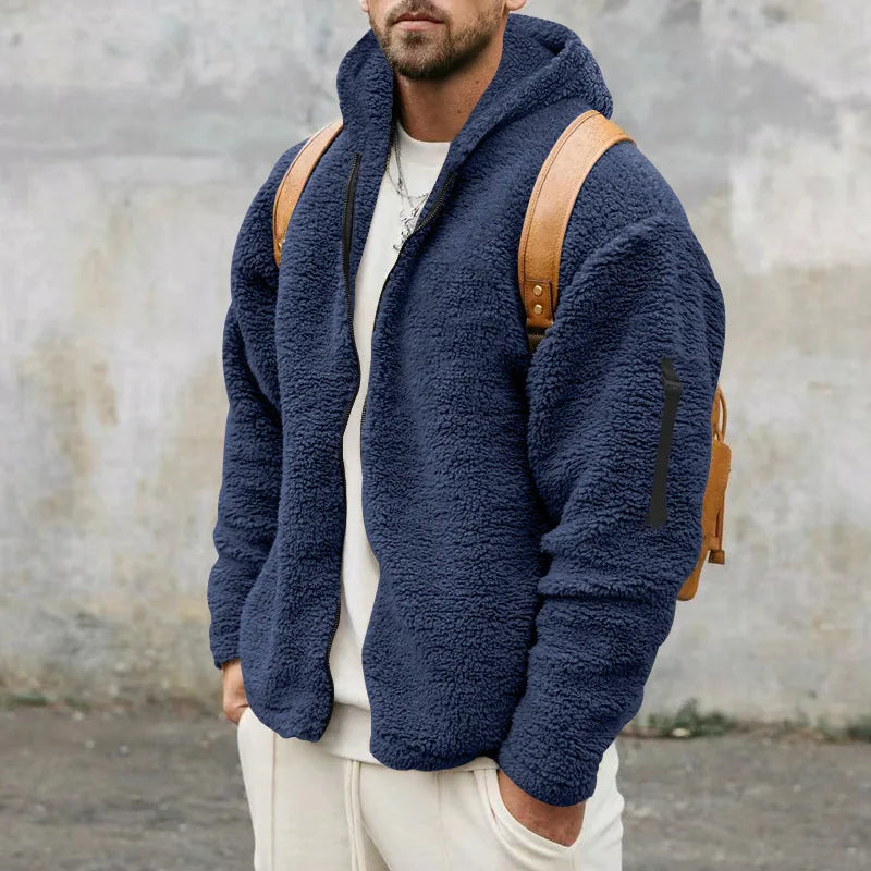 Kingsley | Men's Zip Hoodie - Color:Navy Blue;Size:XS
