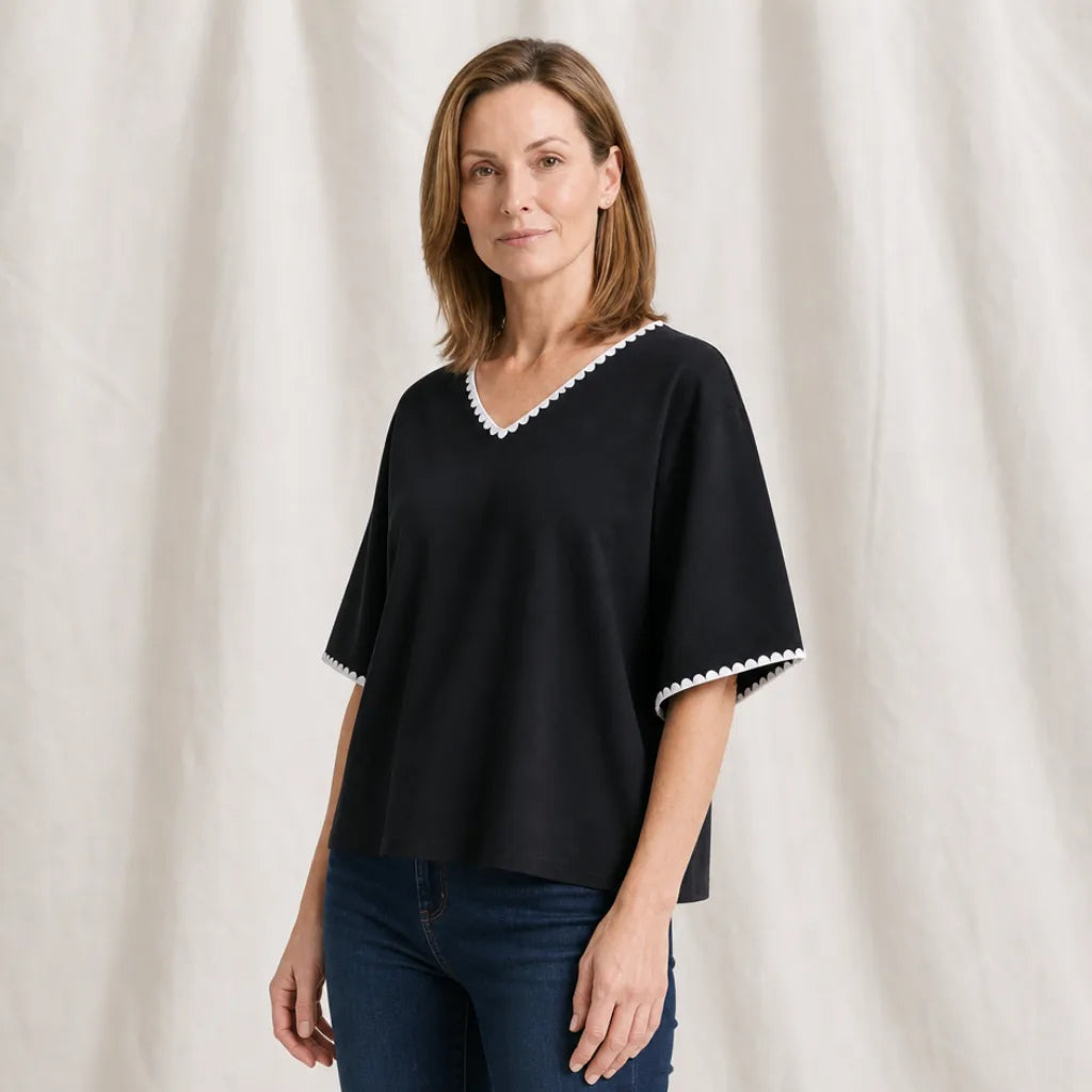 Women's Kipling Cotton V-Neck T-Shirt