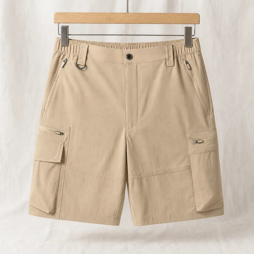 Lacman Straight Cargo Shorts - Color:Beige;Size:S