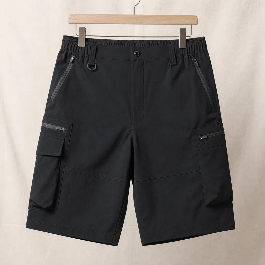 Lacman Straight Cargo Shorts - Color:Black;Size:S