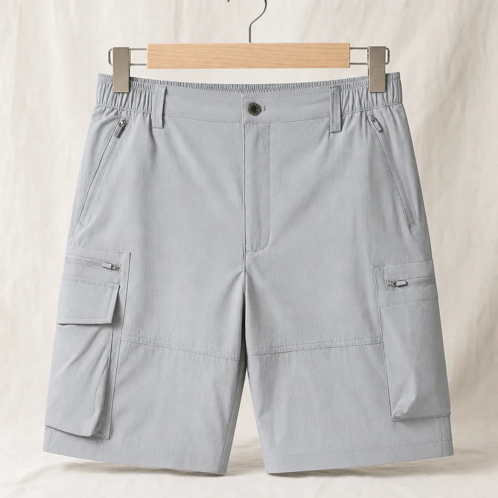 Lacman Straight Cargo Shorts - Color:Gray;Size:S