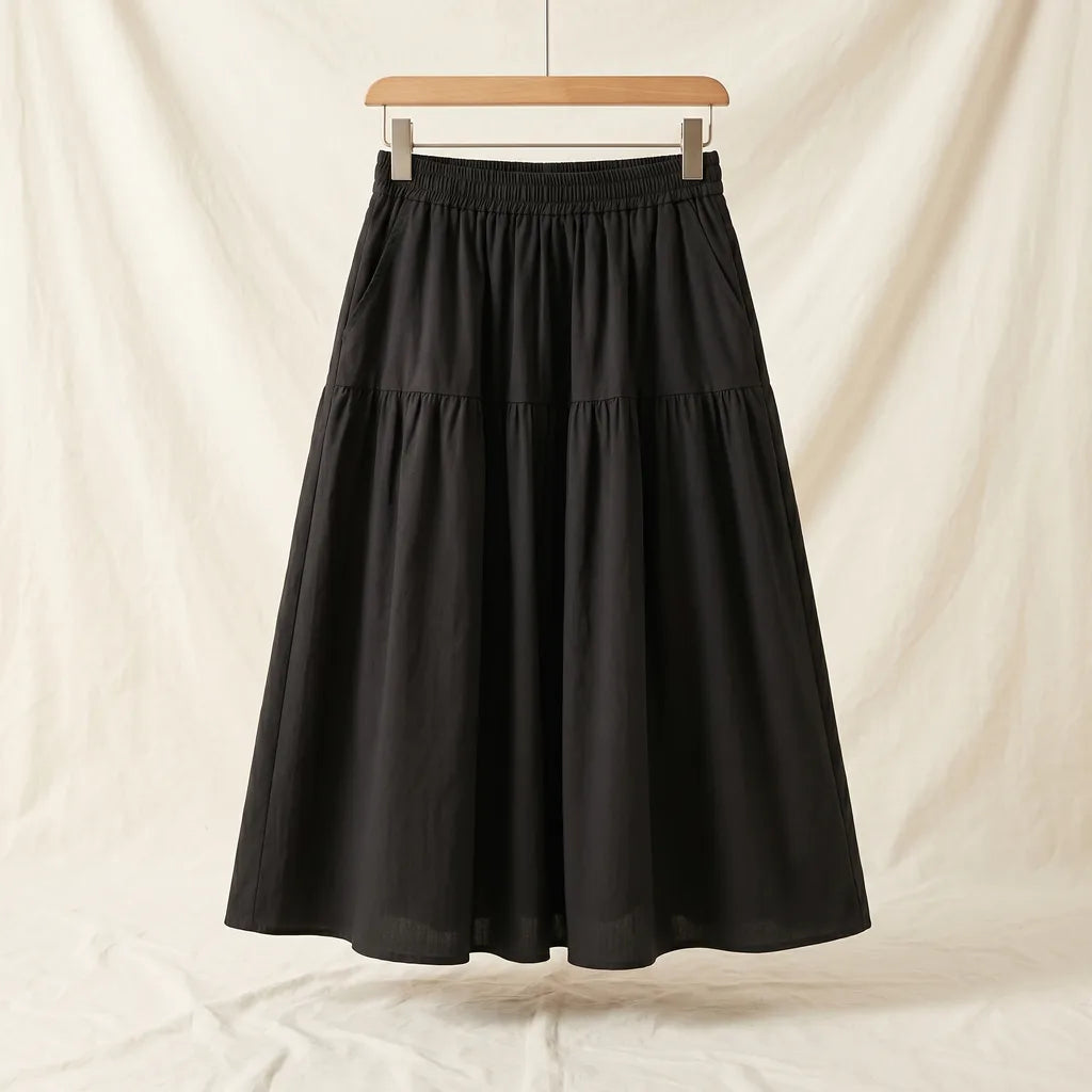 Lana Wide-Leg Culottes - Color:Black;Size:S