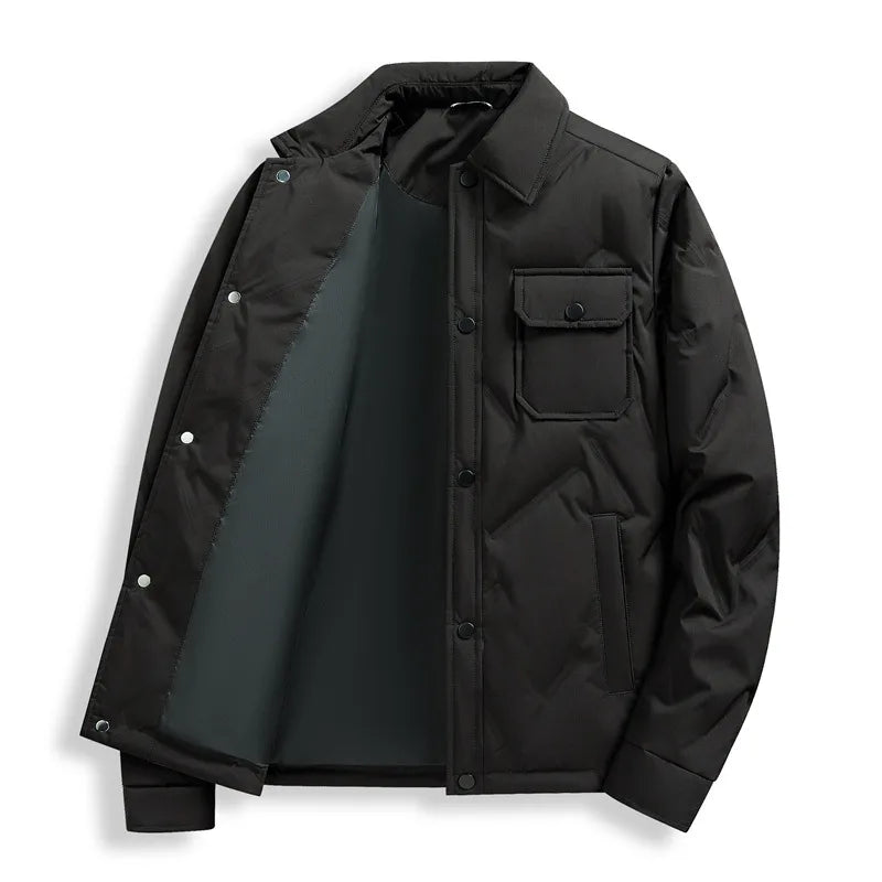 Langford | Men's Quilted Winter Jacket - Color:Black;Size:S