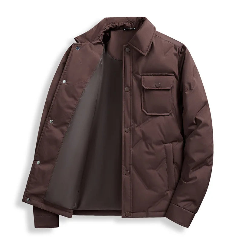 Langford | Men's Quilted Winter Jacket - Color:Caramel;Size:S