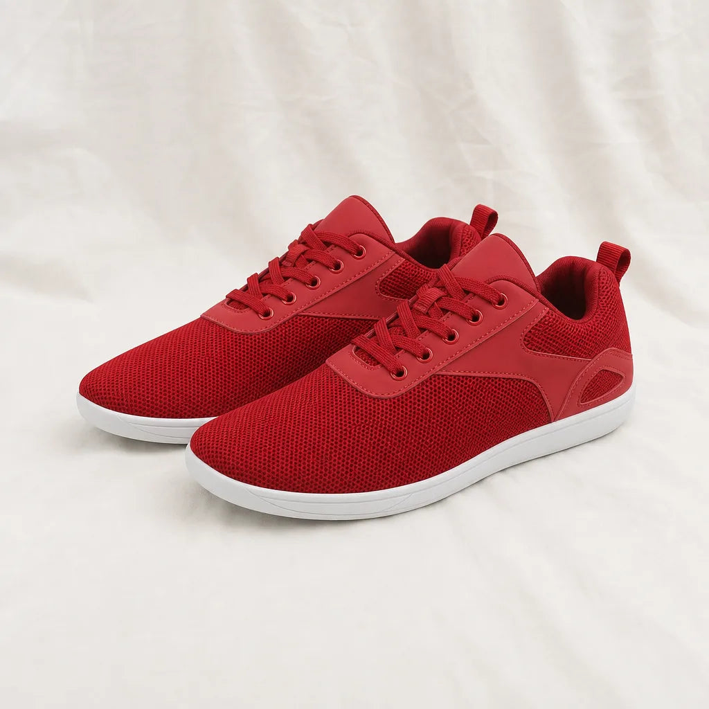 Larry Flyknit Sneakers - Color:Red;Size:38