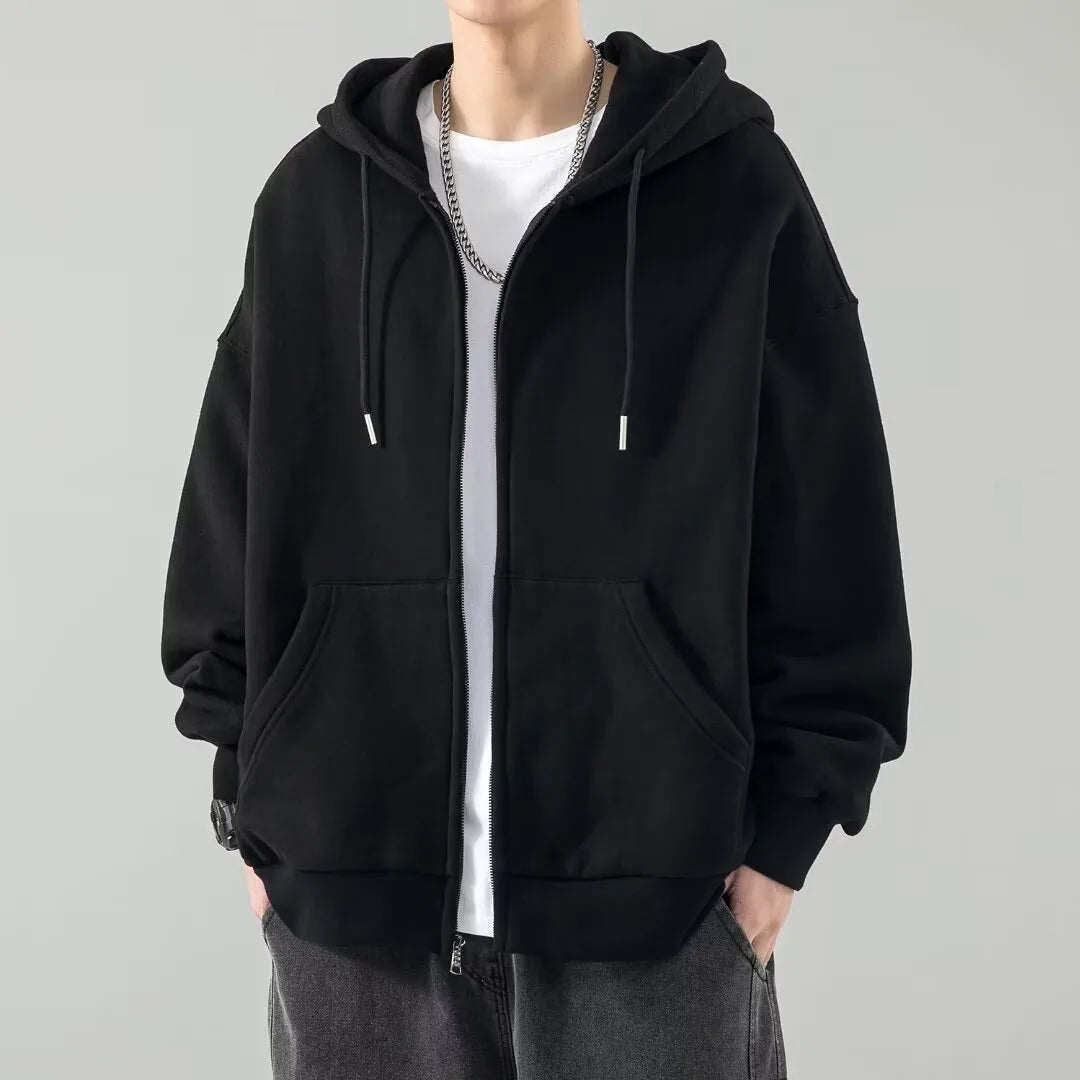 Larson | Men's Full Zip Hoodie - Color:Black;Size:S