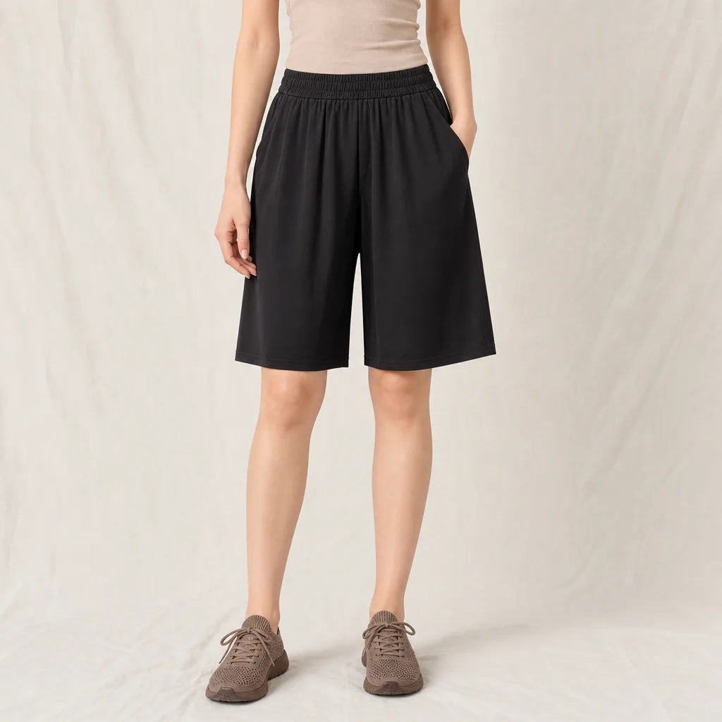 Women's Black Lowell Cooling Bermuda Shorts