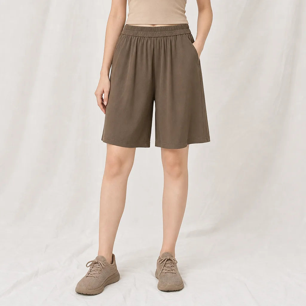 Women's Light Brown Lowell Cooling Bermuda Shorts
