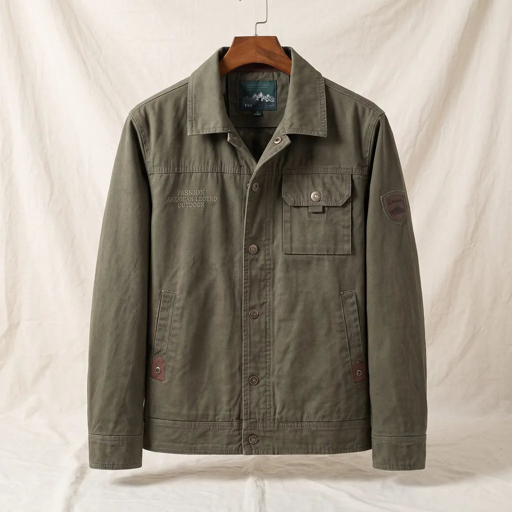 Ledger Utility Trucker Jacket - Color:Green;Size:S