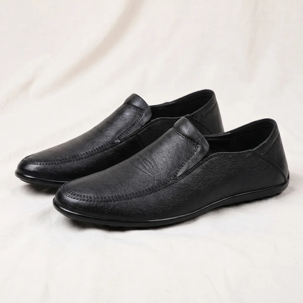 Leston Leather Loafers - Color:Black;Size:38