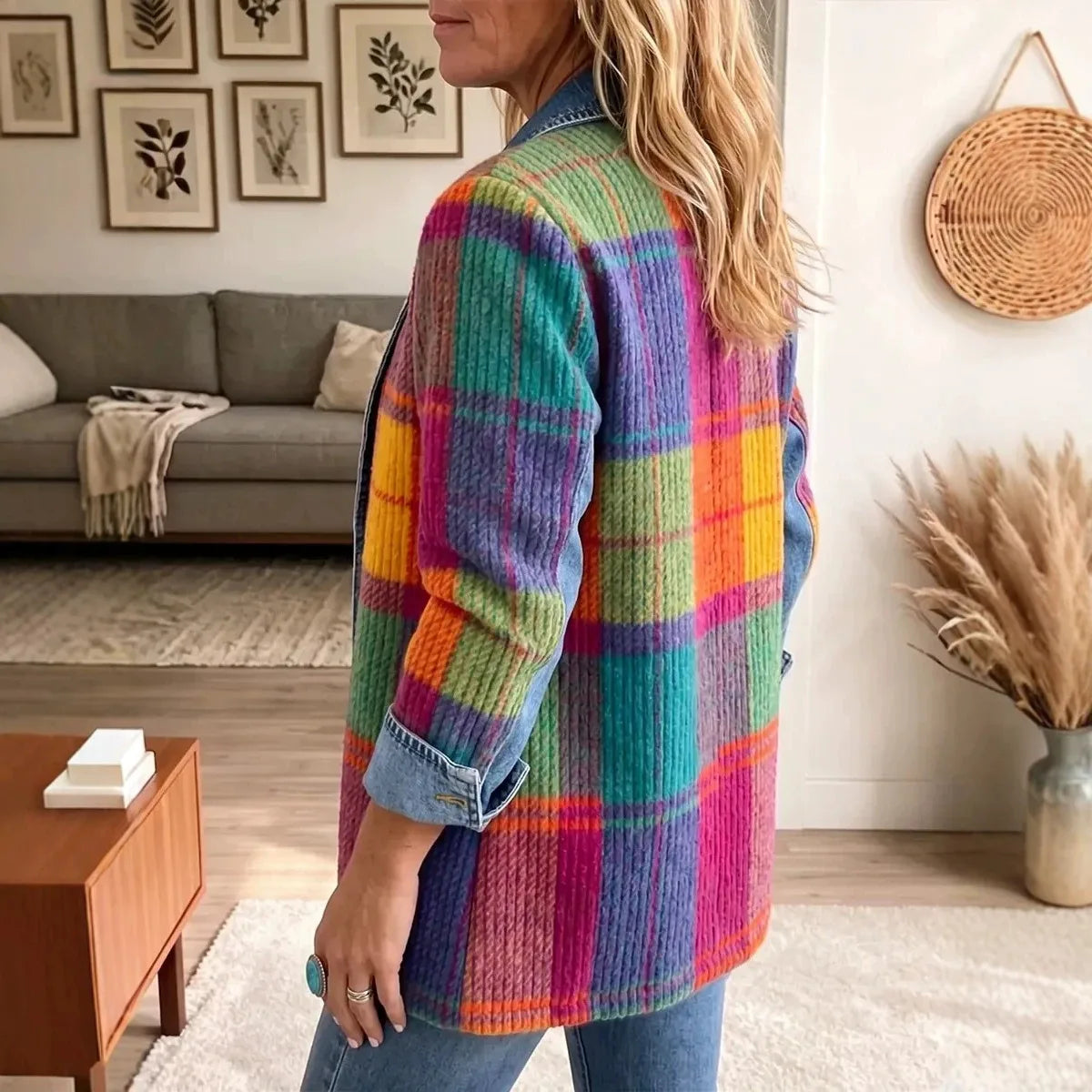 Women's Lillie | Women's Plaid Denim Jacket