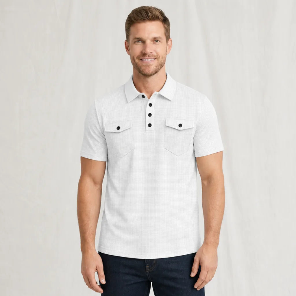 Men's Lindley Waffle Polo Shirt