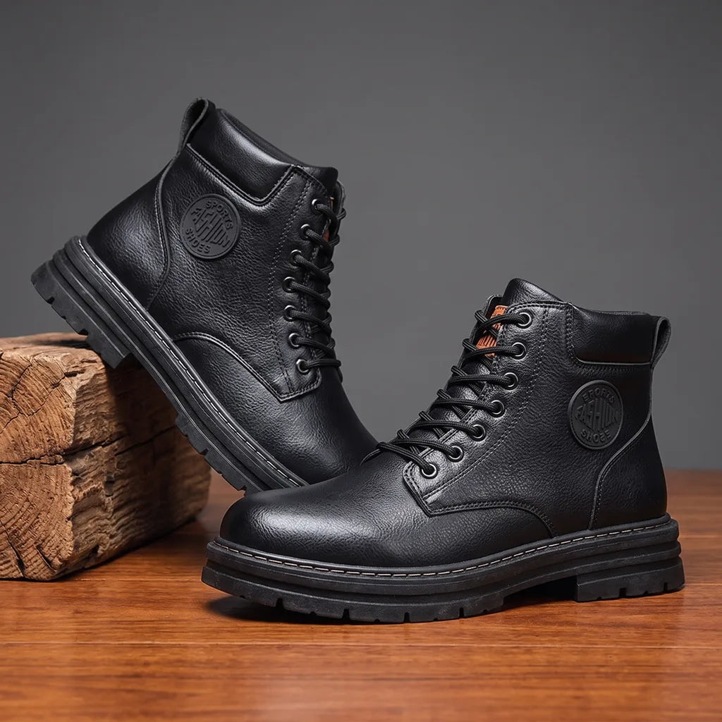 Lucas | Men's Winter Boots  - Color:Black;Size:39