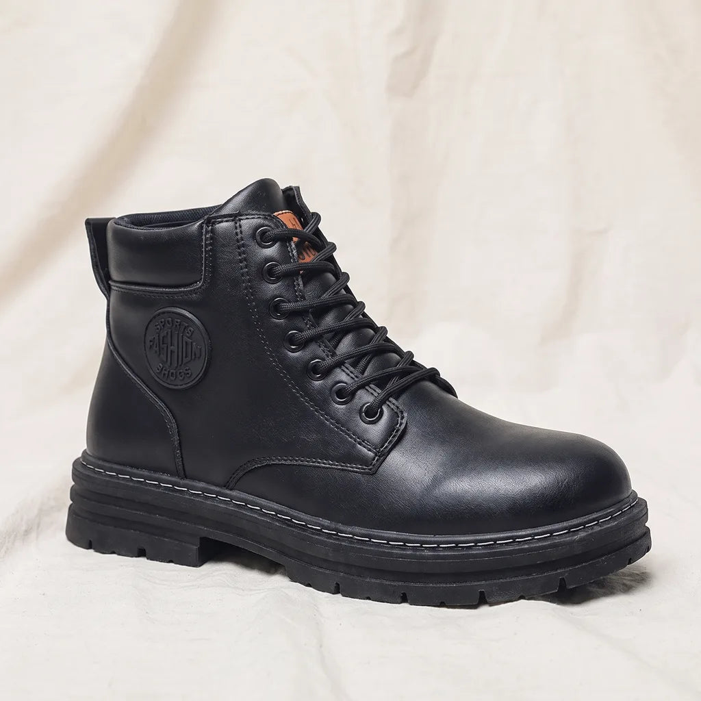 Men's Black Lucas | Men's Leather Boots -No match