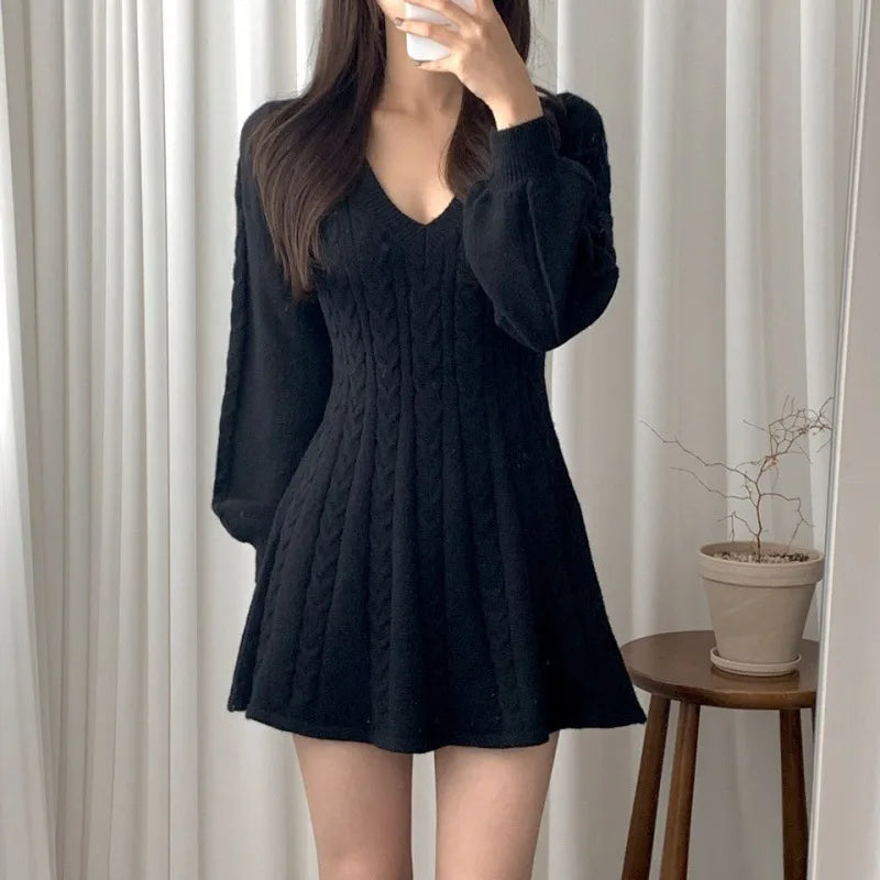Lucille | Women's Jumper Dress - Color:Black;Size:S