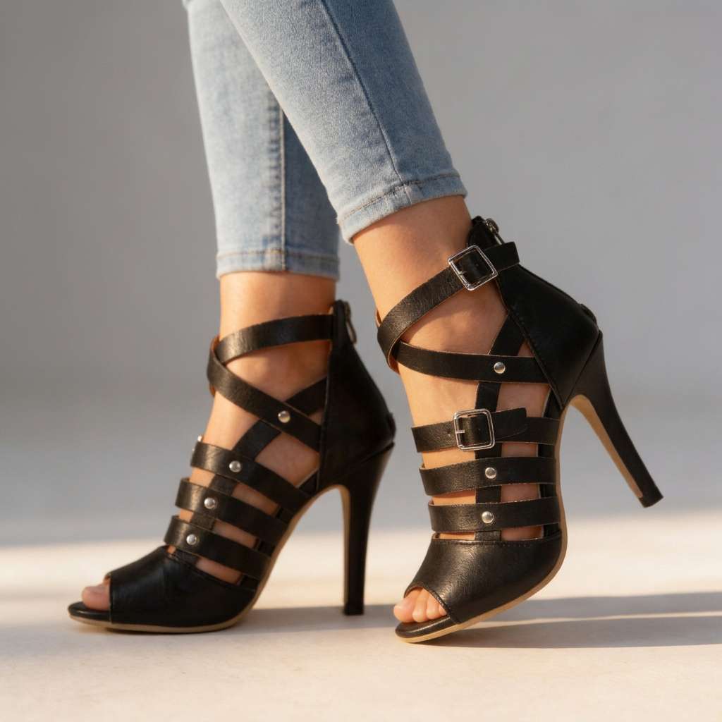 Savannah | Women's Cross-Strap Open Heels