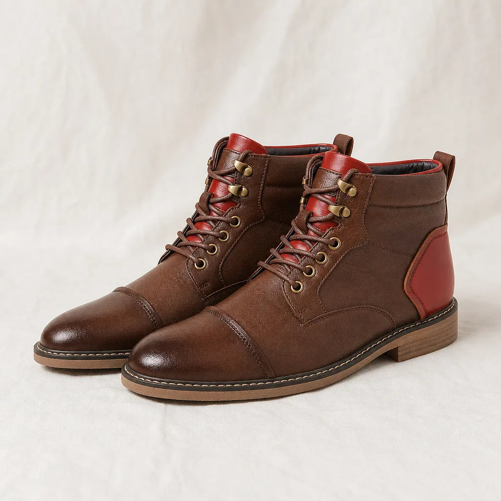Magnus Chelsea Ankle Boots - Color:Dark Brown;Size:39