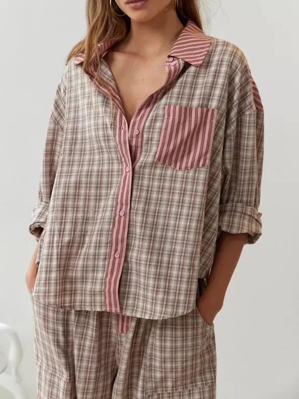womens pajama set brown1.webp