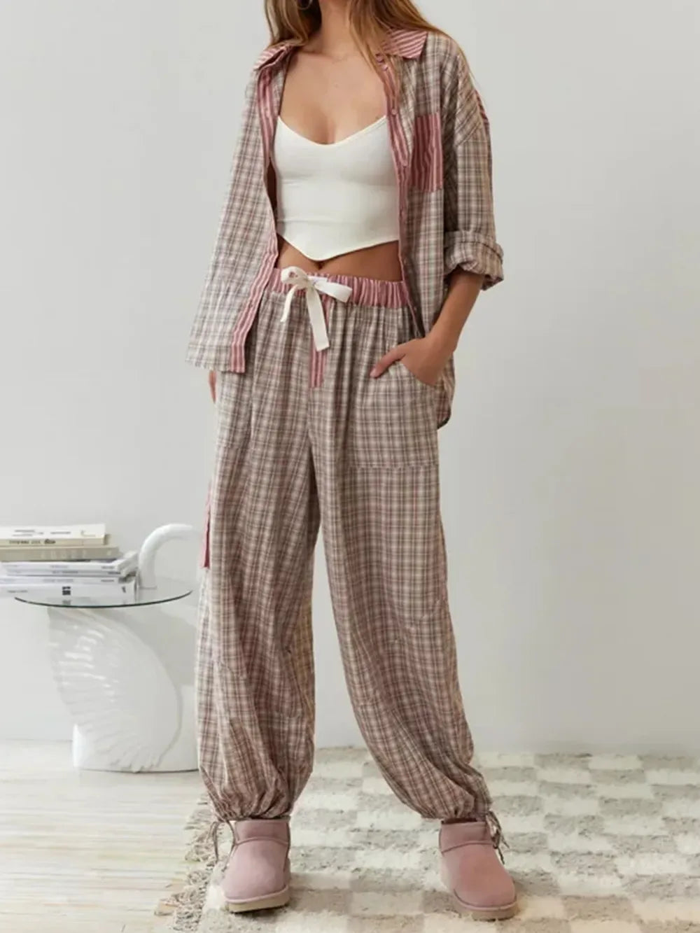 womens pajama set brown2.webp