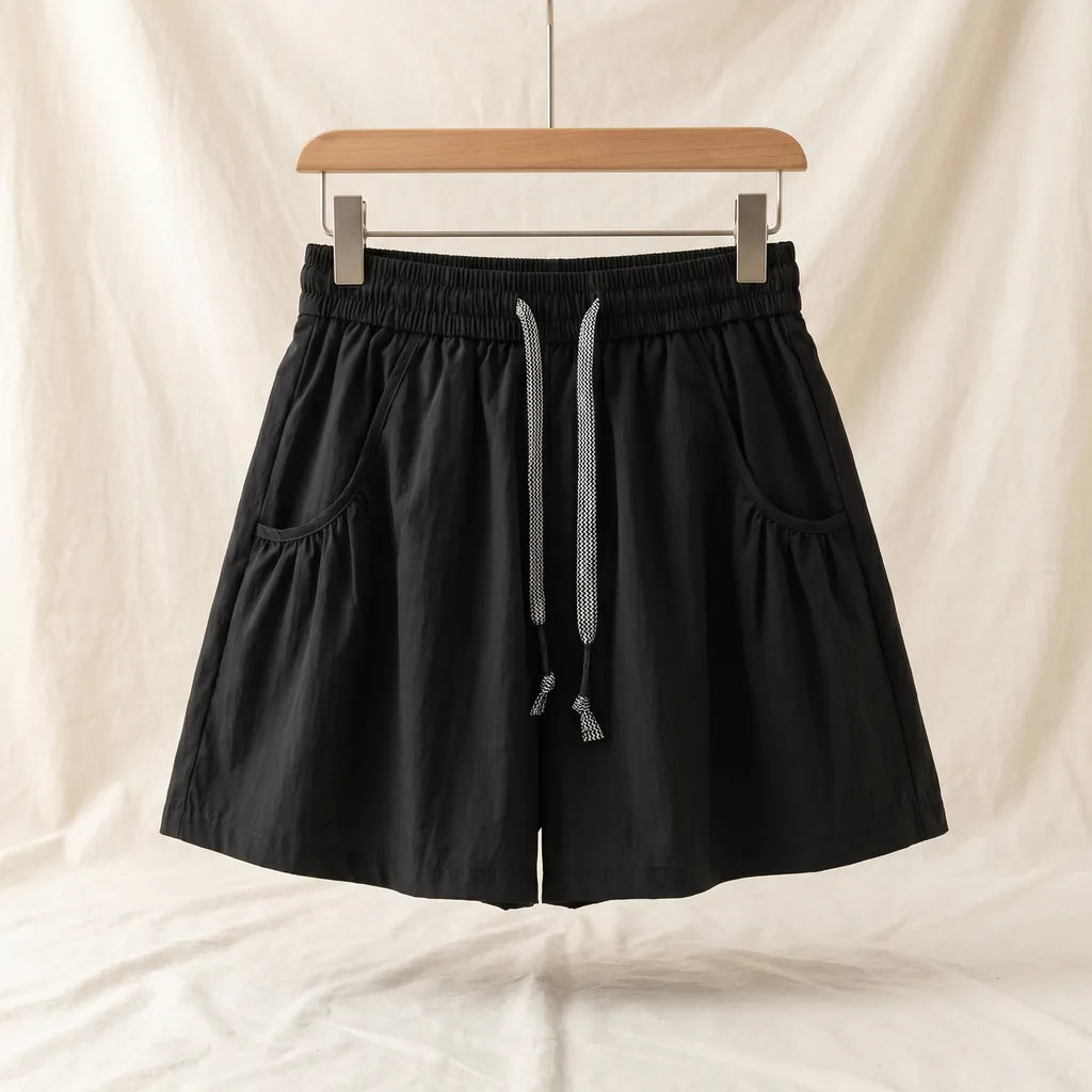 Margaret High-Waist Cargo Skort - Color:Black;Size:S