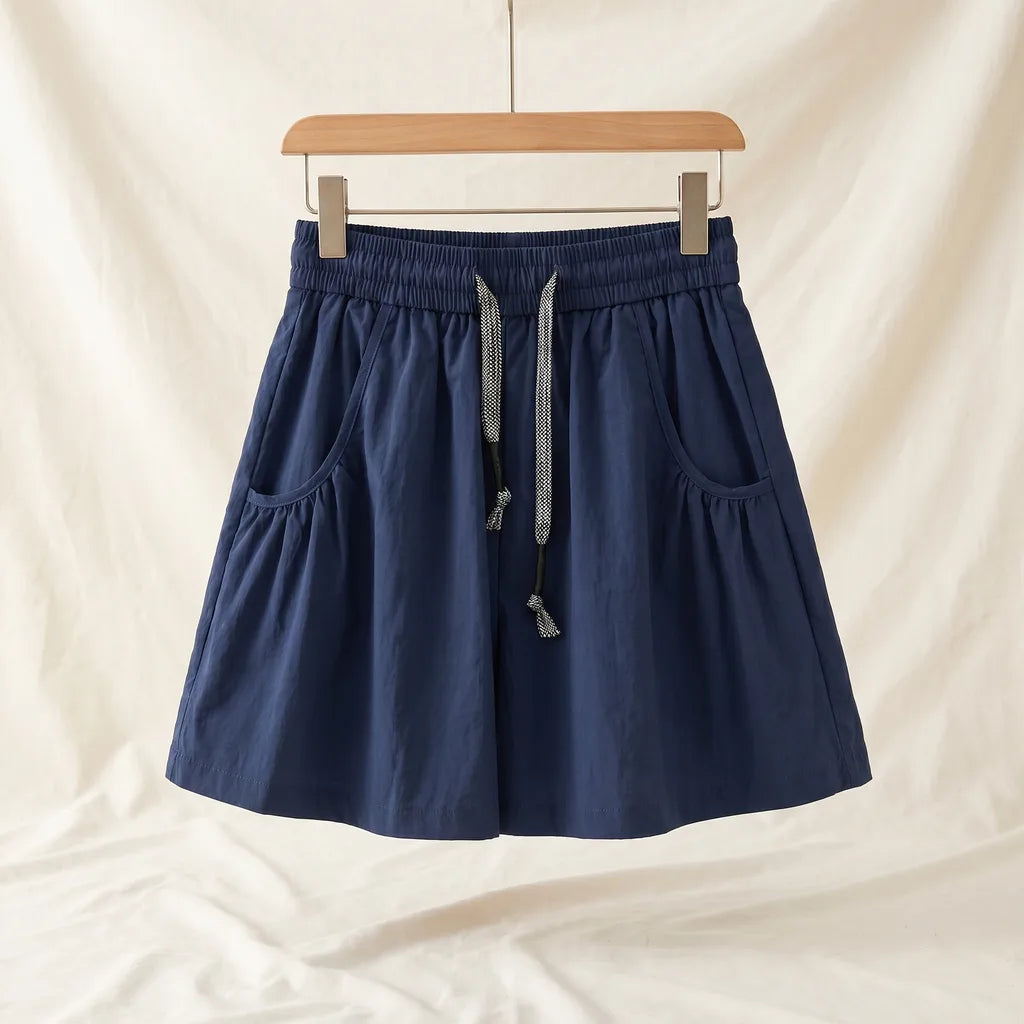 Margaret High-Waist Cargo Skort - Color:Navy;Size:S