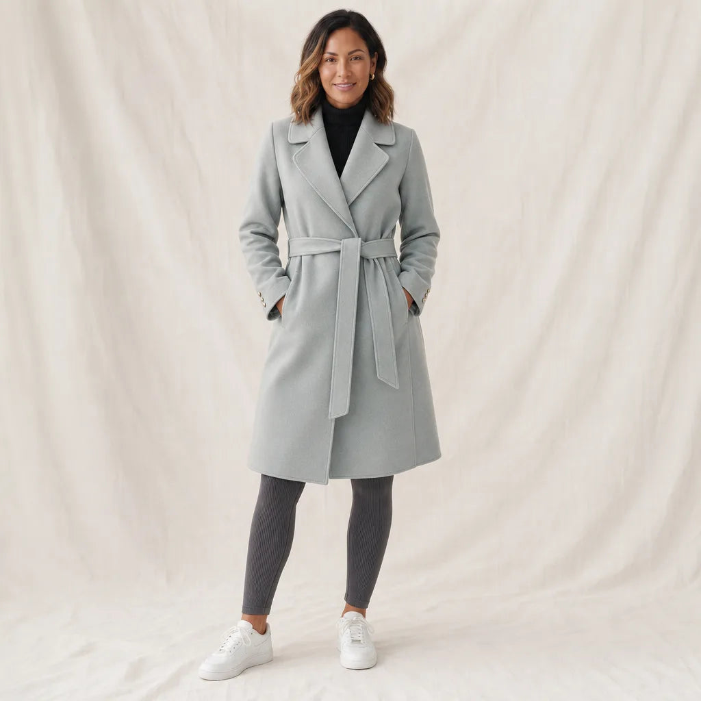 Women's Green Wade Wool Blend Coat