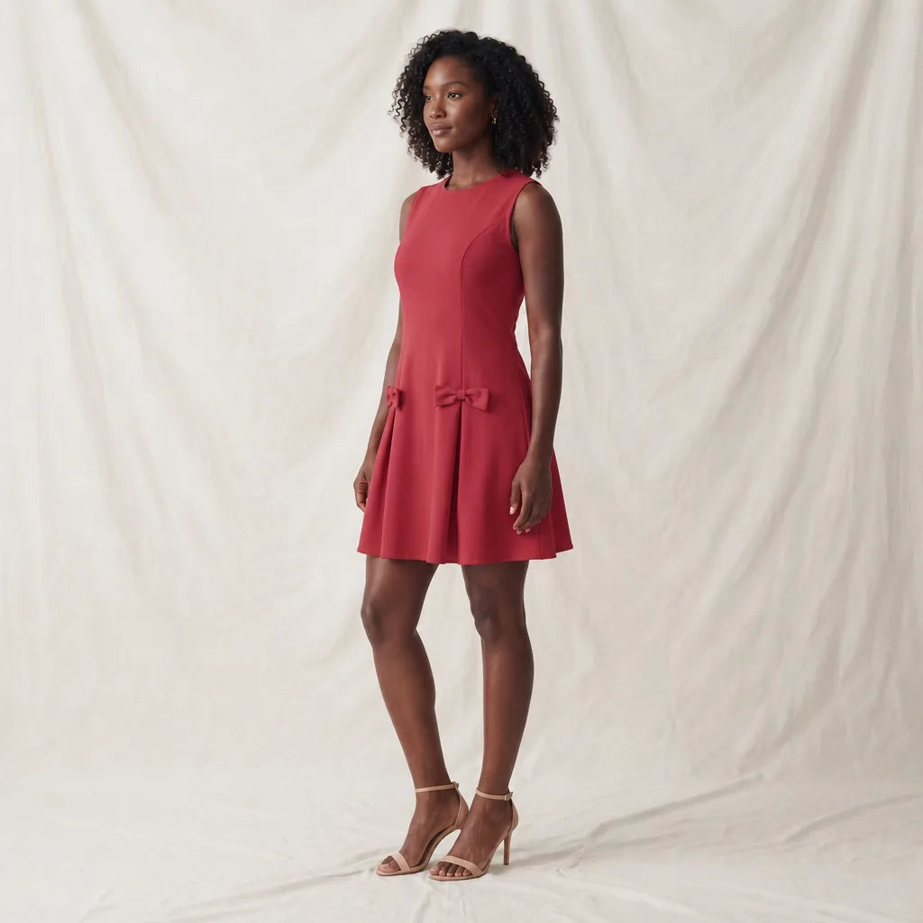 Women's Red Marie Sleeveless Dress
