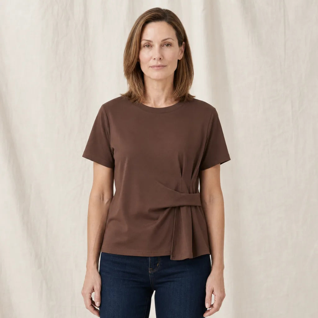 Women's Radcliffe Ruched Cotton T-Shirt
