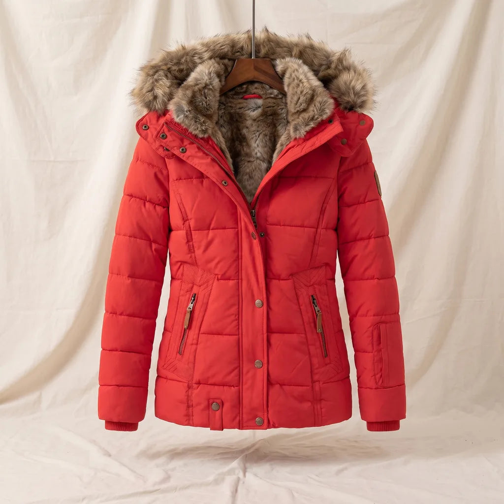 Marlowe | Women's Puffer Coat  - Color:Red;Size:XS