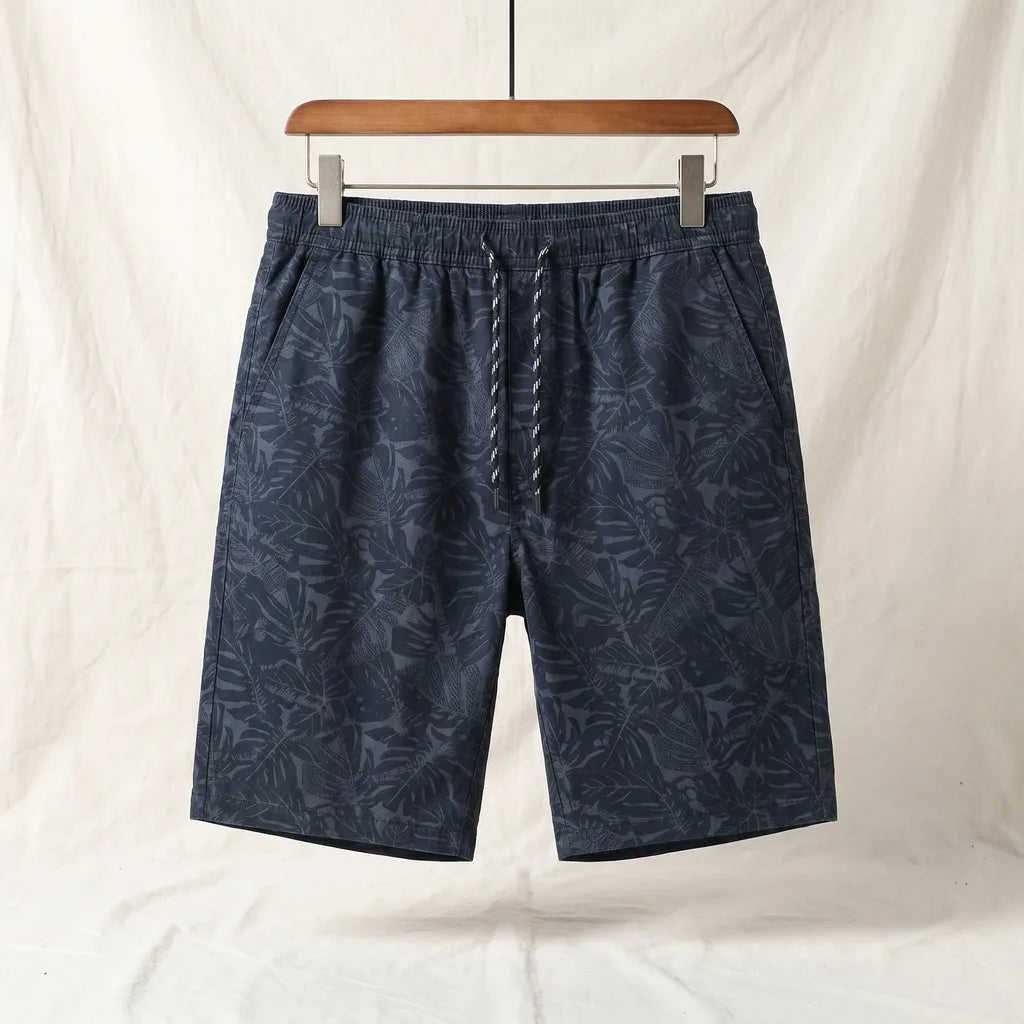 Martin Floral Cotton Shorts - Color:Navy;Size:M