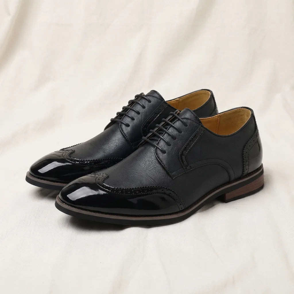Marvin Leather Derbies - Color:Black;Size:38