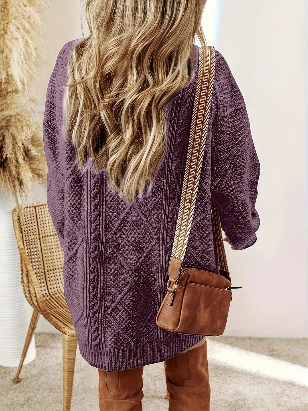 womes sweater dress purple.webp