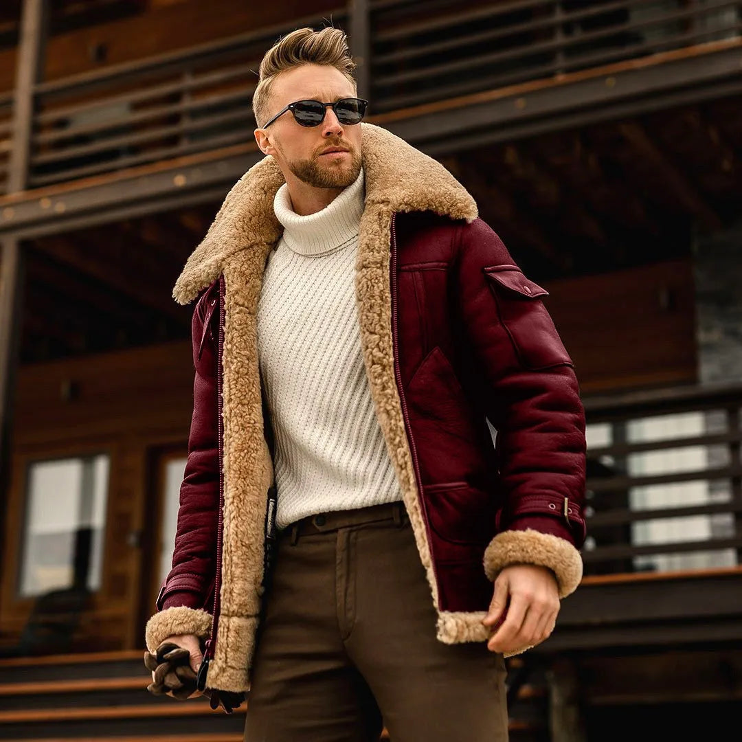Mathers | Men's Winter Jacket - Color:Wine Red;Size:XS