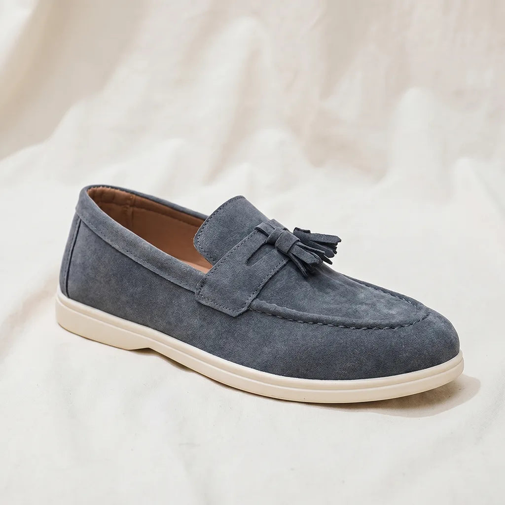 Men's Gray Maximilian Tassel Loafers