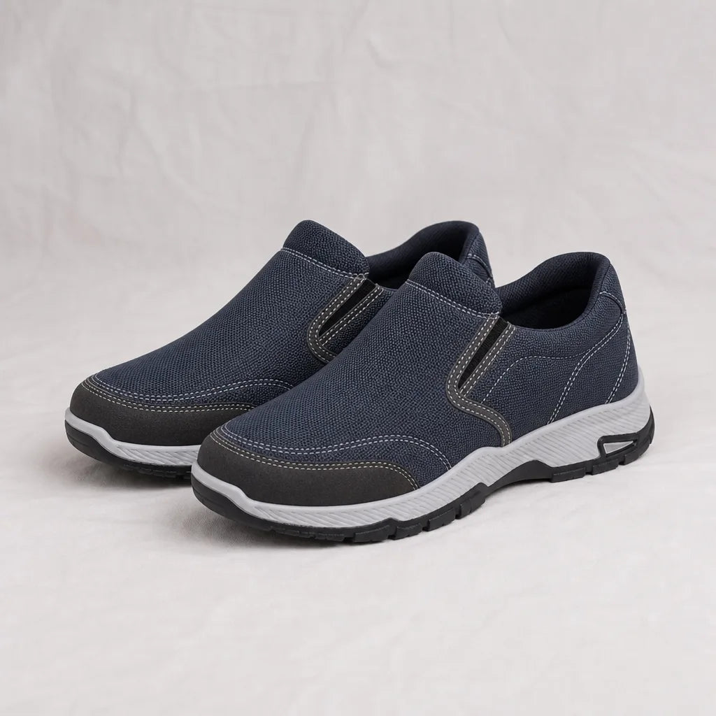 Mayfield Mesh Slip-On Plimsolls - Color:Gray;Size:39