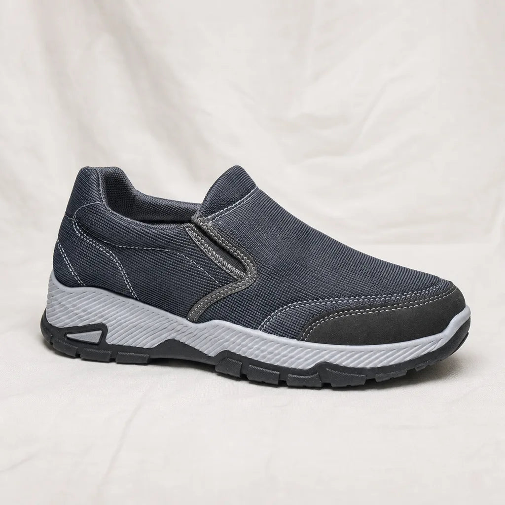 Men's Gray Mayfield Mesh Slip-On Plimsolls