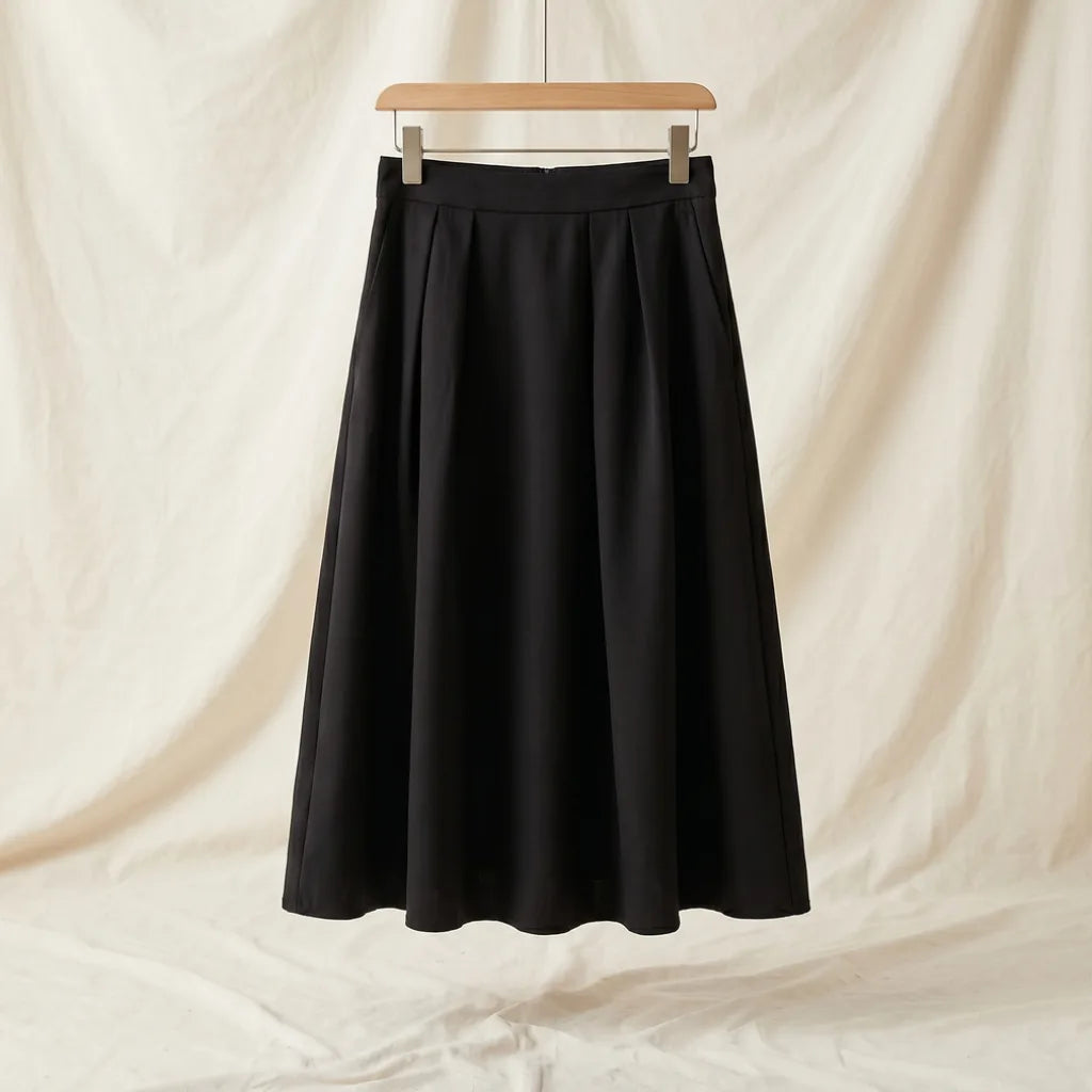 Mellie Midi Skirt - Color:Black;Size:XS