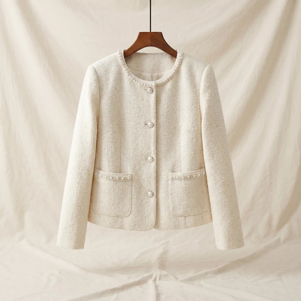 Mills Short Jacket - Color:Off-White;Size:L