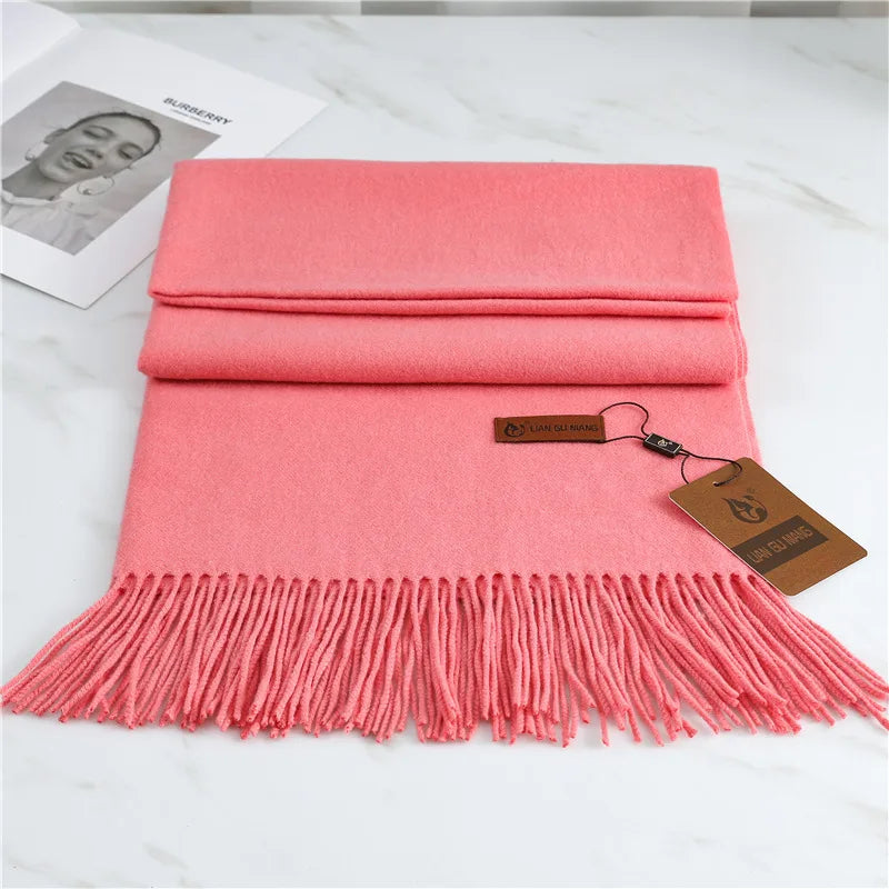Mina | Women's Warm Winter Scarf  - Color:Pink