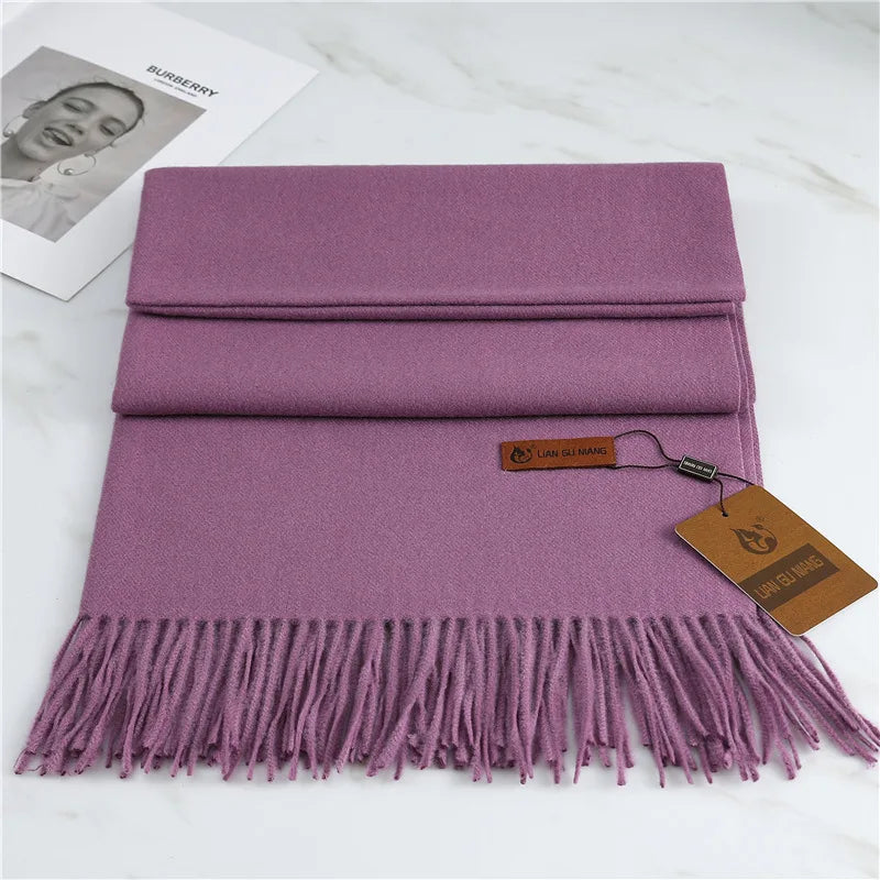 Mina | Women's Warm Winter Scarf  - Color:Purple