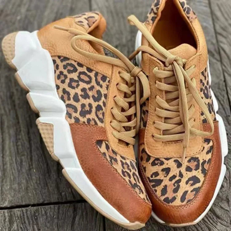Women's Naomi | Women's Orthopaedic Leopard Trainers
